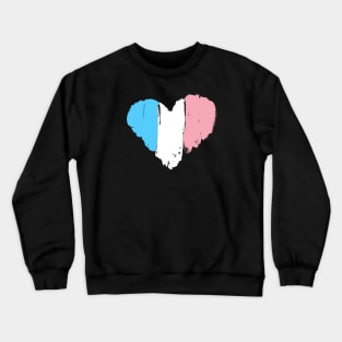 Trans Pride Heart Crewneck Sweatshirt